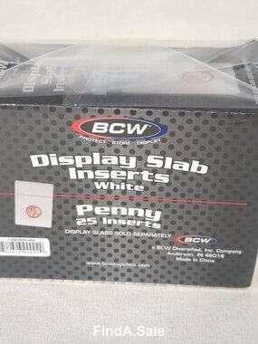 BCW Display Slab Inserts White Penny 25-Count